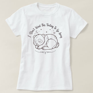 眠そうなパンダTシャツ | この気持ちが好きなパンダ Tシャツ