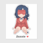 眠そうなミタちゃんちびかわいいアニメステッカー シール (シート)