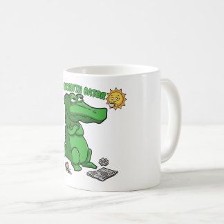 眠そうなワニのコーヒー漫画 コーヒーマグカップ