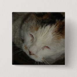 眠そうな三色猫 缶バッジ