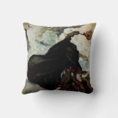 眠そうな凹み：彼はゴブリンが上昇するのを見た クッション (裏面)