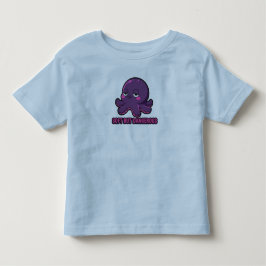 眠そうな可愛いタコのキッズTシャツ トドラーTシャツ