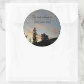 眠そうな夕暮れ ラウンドシール (バッグ)