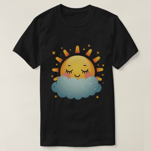 眠そうな太陽 Tシャツ (デザイン正面)
