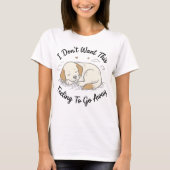 眠そうな子犬Tシャツ | この気持ちがかわいい犬のギフト Tシャツ (正面)