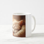 眠そうな子猫 コーヒーマグカップ (正面右)