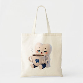 眠そうな歯の歯科医コーヒートートバッグ トートバッグ
