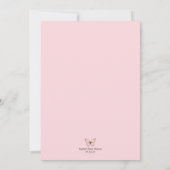 眠そうな水彩画の森のクマのベビーシャワー 招待状 (裏面)