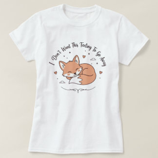 眠そうな狐のTシャツ|この気持ちがかわいい狐のギフト Tシャツ