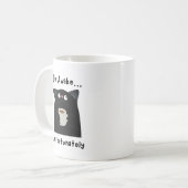 眠そうな猫が面白い コーヒーマグカップ (正面左)
