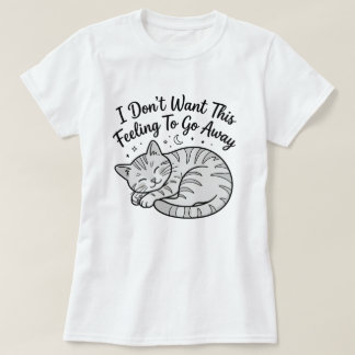 眠そうな猫のTシャツ | この気持ちが好きな猫グッズ Tシャツ
