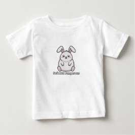 眠そうな面白いウサギの子供用男女兼用服 ベビーTシャツ