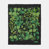 眠そうな黄色い夜花をパーソナライズ フリースブランケット (正面)