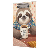 眠たそうな目をした誇張された漫画のナマケモノ クリップボード (左)