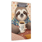 眠たそうな目をした誇張された漫画のナマケモノ クリップボード (右)