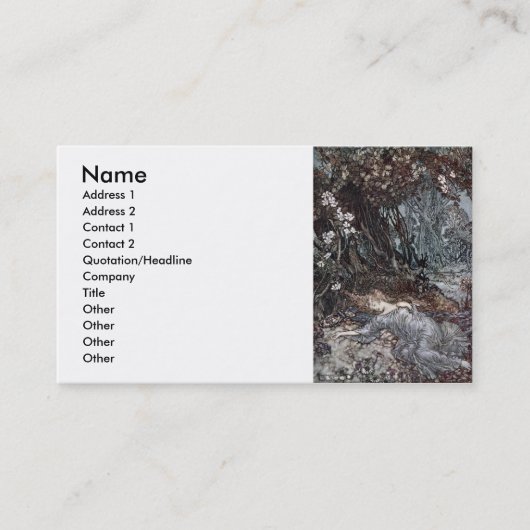 眠ったチタニアのあること 名刺 (正面)