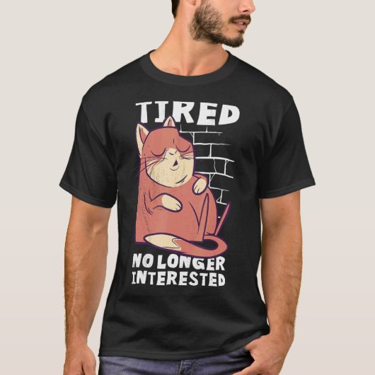 眠った猫、疲れて興味を失った Tシャツ (正面)