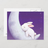 眠っているうさぎ葉書。 ポストカード (正面/裏面)