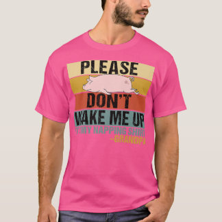 眠っているおばあちゃんのおもしろいプレミアムを起こさないで Tシャツ