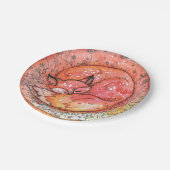 眠っているキツネ ペーパープレート (アングル)