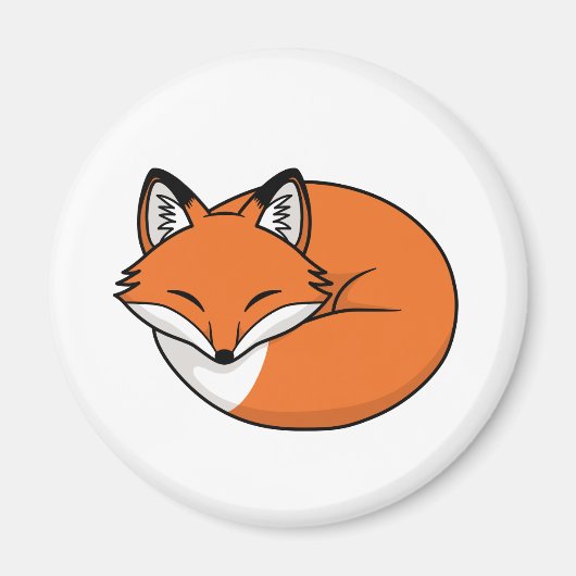 眠っているキャラクターフォックス マグネット (正面)