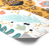 眠っているキリンの保育園アート ポスター (角)