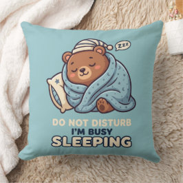 眠っているクマのスローピロー クッション