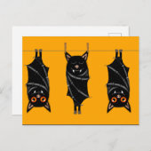 眠っているコウモリ インビテーションポストカード (正面/裏面)