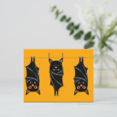 眠っているコウモリ インビテーションポストカード (スタンド正面)