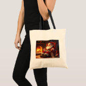眠っているサンタクロース トートバッグ (正面(商品))