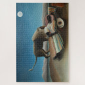 眠っているジプシー：アンリ・ルソー ジグソーパズル (縦)