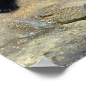 眠っているジャイアントパンダが岩の上で眠った ポスター (角)