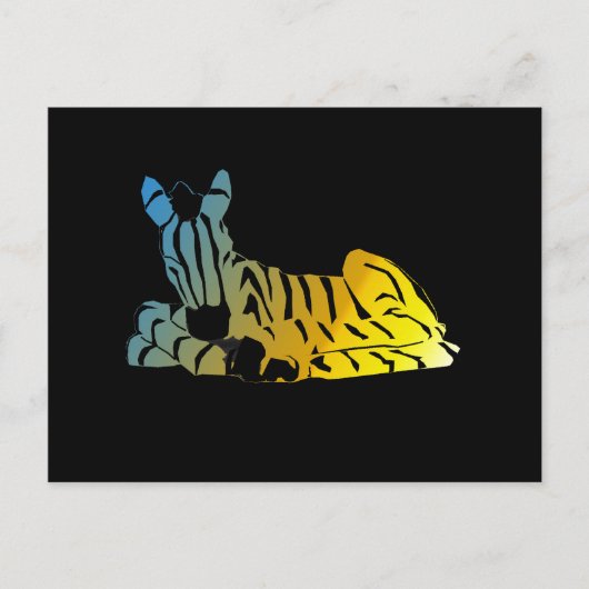 "眠っているゼブラ" ポストカード (正面)
