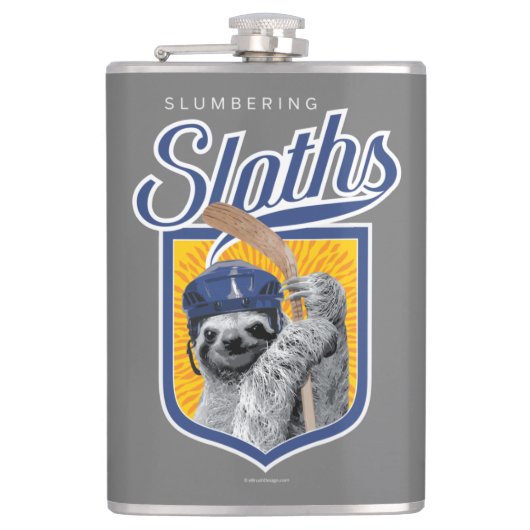 眠っているナマケモノ（ホッケーチーム） フラスク (正面)