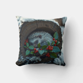 眠っているハリネズミもクリスマスが大好き クッション