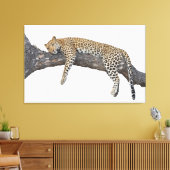 眠っているヒョウ キャンバスプリント (インサイチュ (リビング))
