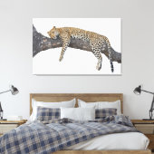 眠っているヒョウ キャンバスプリント (インサイチュ (寝室))