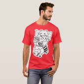 眠っているビリーとミトンの友達 Tシャツ (正面フル)