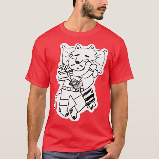 眠っているビリーとミトンの友達 Tシャツ (正面)