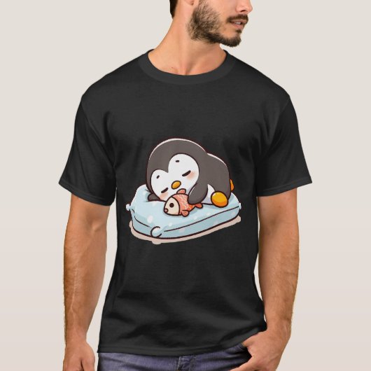 眠っているベビーペンギン Tシャツ (正面)