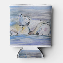 眠っているホッキョクグマ 缶クーラー