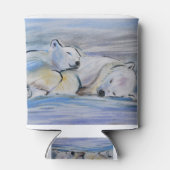 眠っているホッキョクグマ 缶クーラー (裏面)