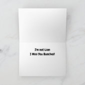 眠っているライオンのグリーティングカード カード (内部)