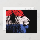 眠っているライオンのプロフィール ポストカード (正面/裏面)