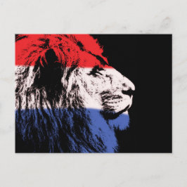 眠っているライオンのプロフィール ポストカード