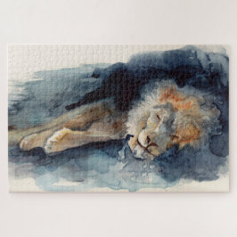 眠っているライオン ジグソーパズル