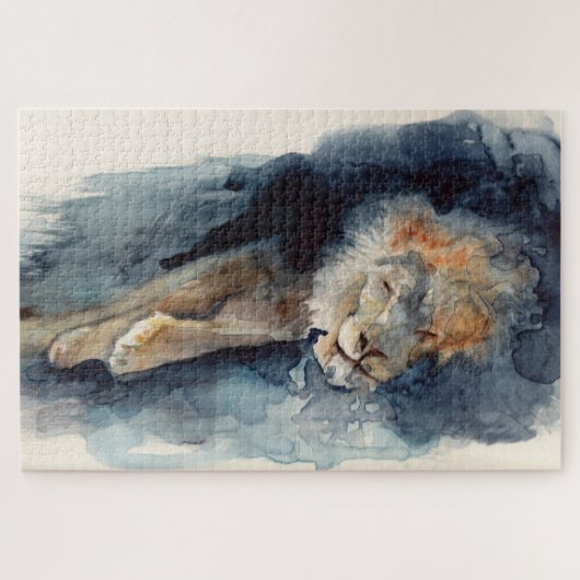 眠っているライオン ジグソーパズル (横)