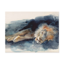 眠っているライオン