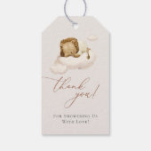 眠っているライオ男女兼用ン ギフトタグ (裏面)