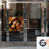 眠っているリスの窓にしがみつく ウィンドウサイン (オフィスドア)